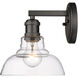 Carver 1 Light 8 inch Matte Black Bath Fixture Wall Light